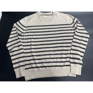 Zadig & Voltaire NWT Life We Stripes Metallic Shimmer Sweater In Ecru Small $298